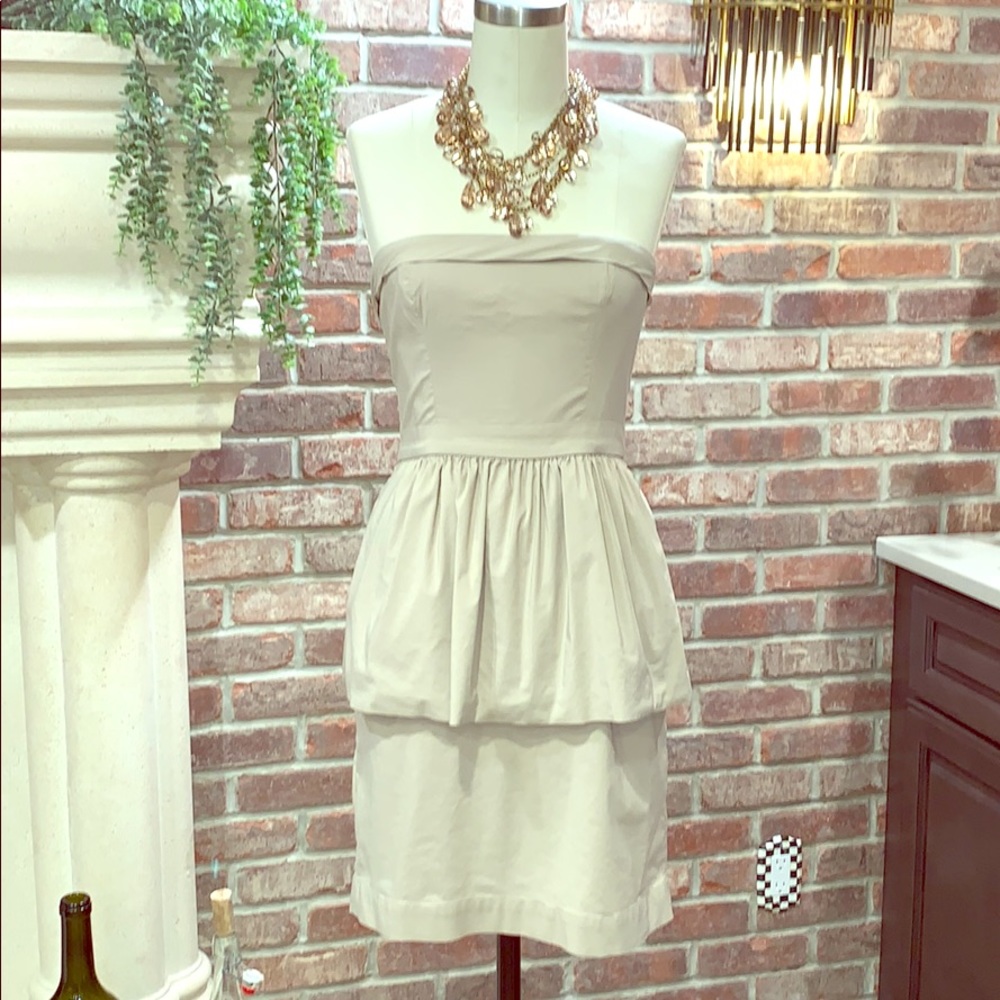 BCBG MaxAzria Strapless Peplum Cocktail Dress